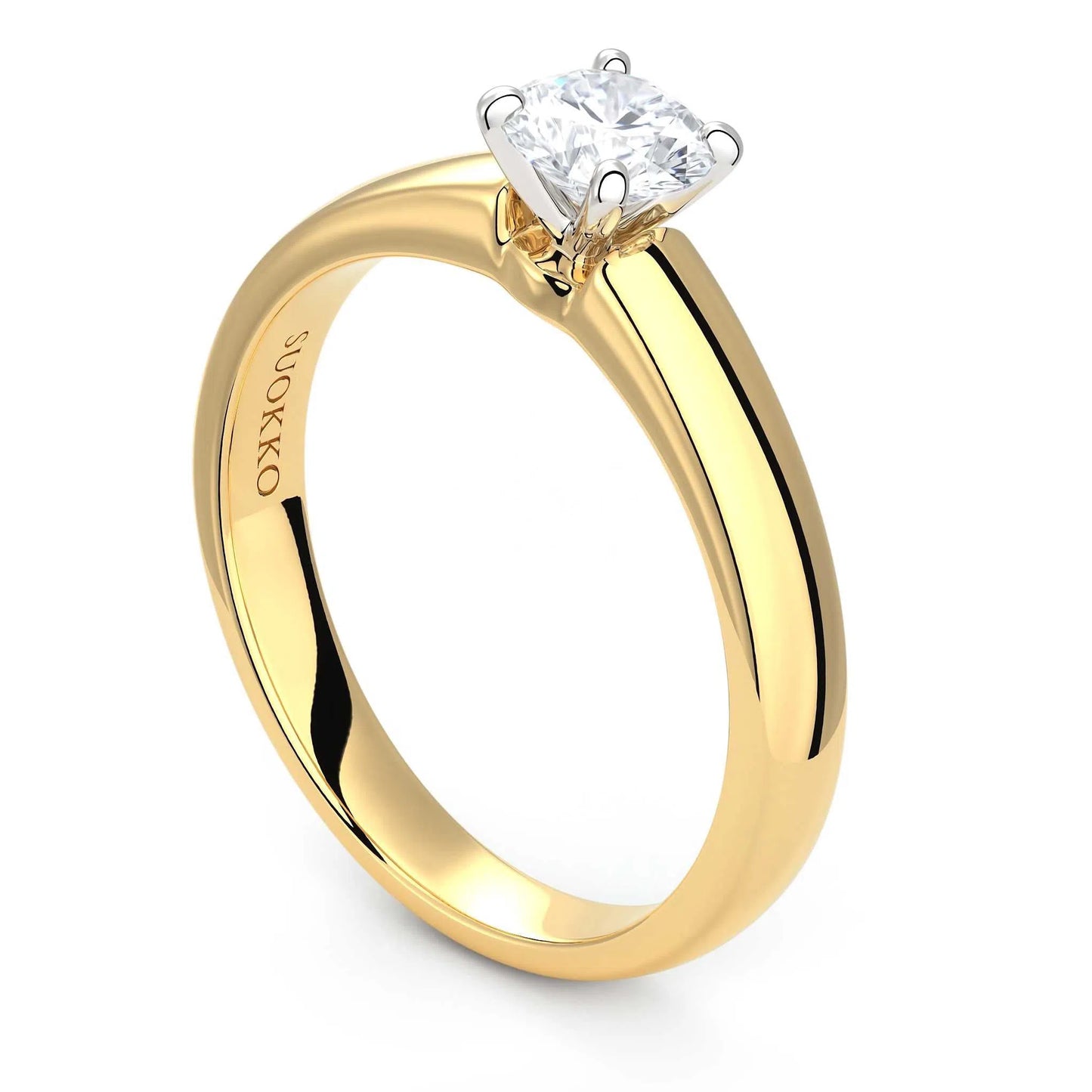 Suokko Timanttikorut -timanttisormus keltakultaa, jossa istutettuna yksi timantti. Tuotekoodi KR17282BR45