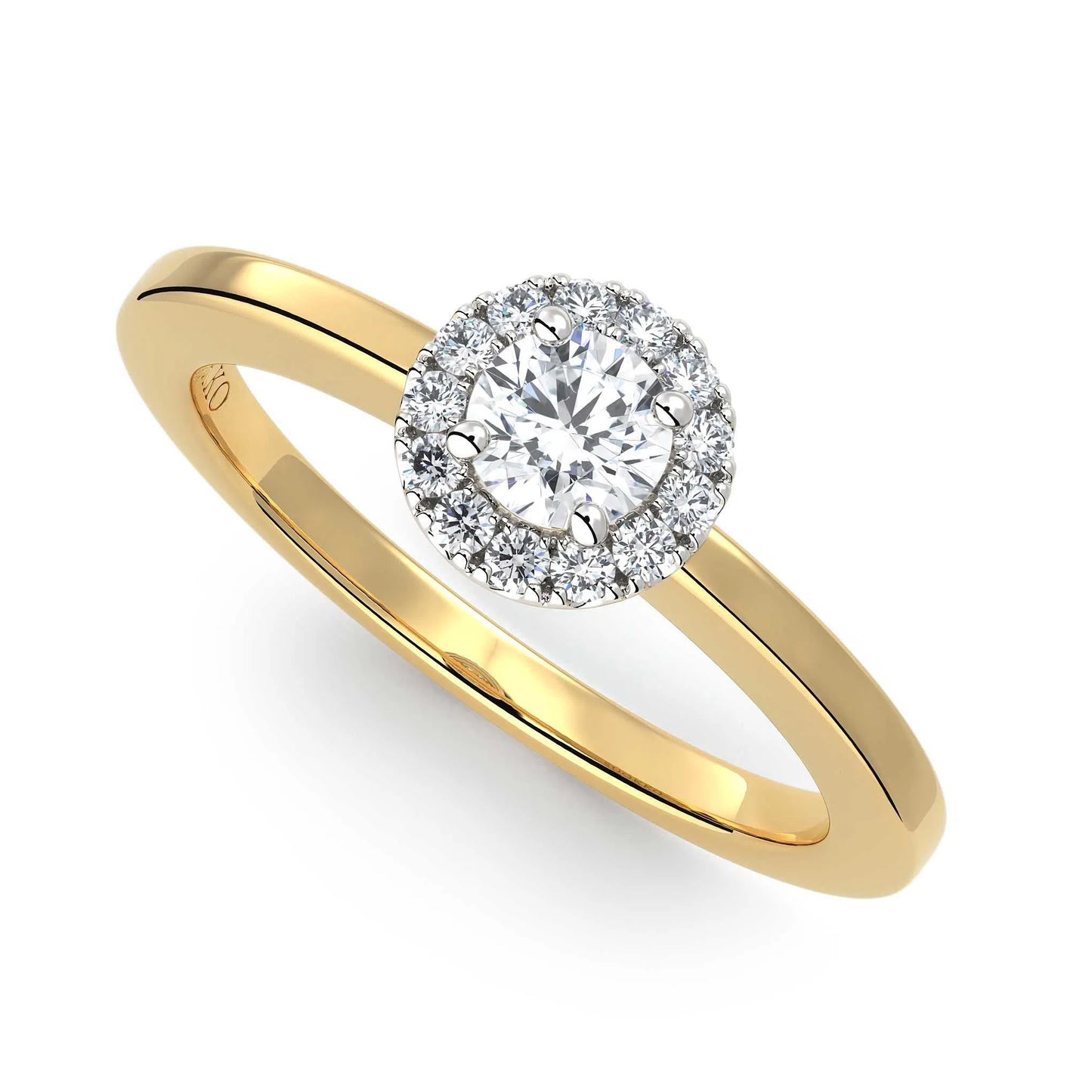 Suokko Timanttikorut -timanttisormus keltakultaa, jossa istutettuna 14 timanttia. Tuotekoodi KR17616BR25A