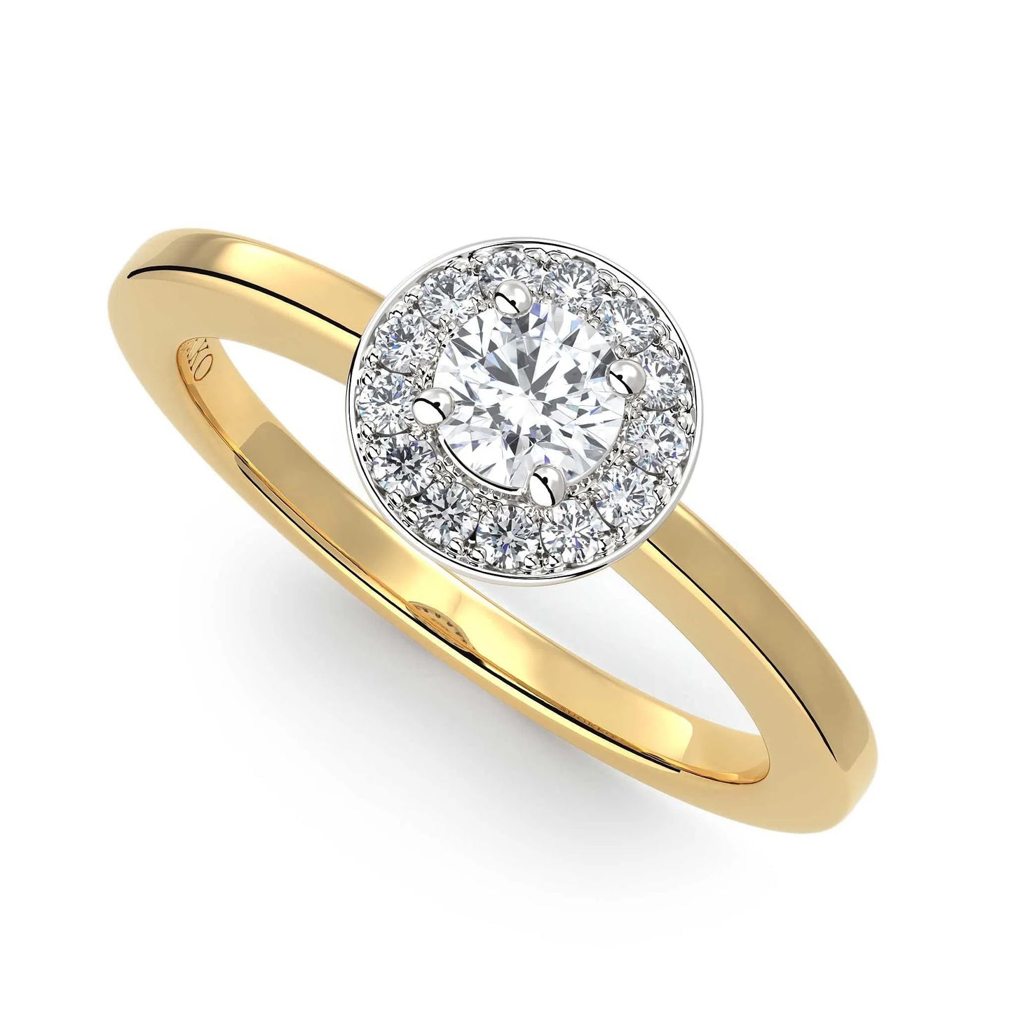 Suokko Timanttikorut -timanttisormus keltakultaa, jossa istutettuna 14 timanttia. Tuotekoodi KR17616BR25