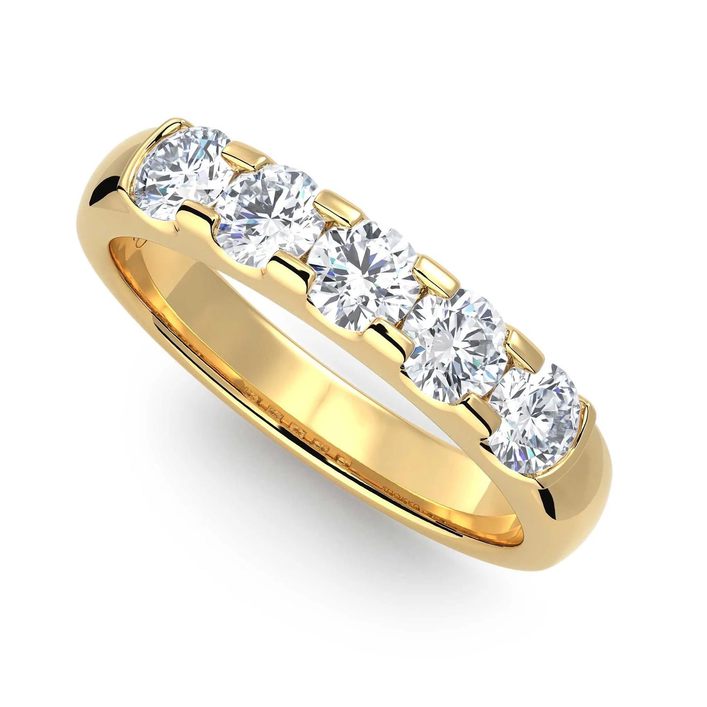 Suokko Timanttikorut -timanttisormus keltakultaa, jossa istutettuna 5 timanttia. Tuotekoodi KR17992