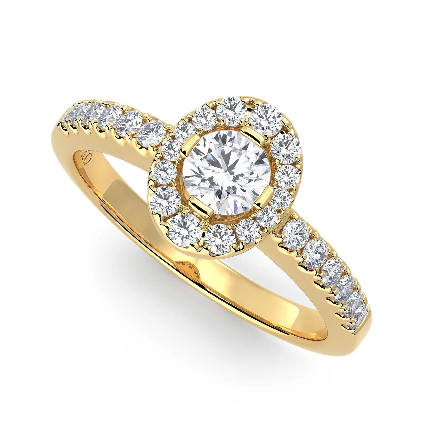 Suokko Timanttikorut -timanttisormus keltakultaa, jossa istutettuna 27 timanttia. Tuotekoodi KR18268BR30