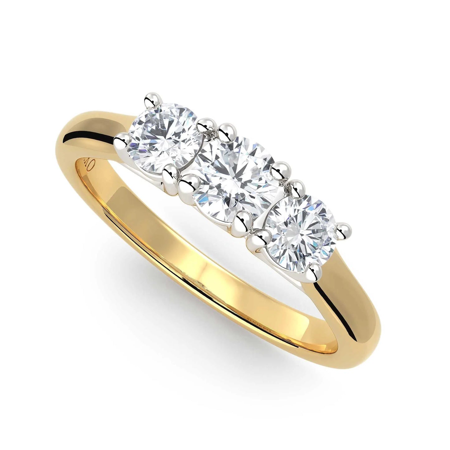 Suokko Timanttikorut -timanttisormus keltakultaa, jossa istutettuna 3 timanttia. Tuotekoodi KR18445BR30