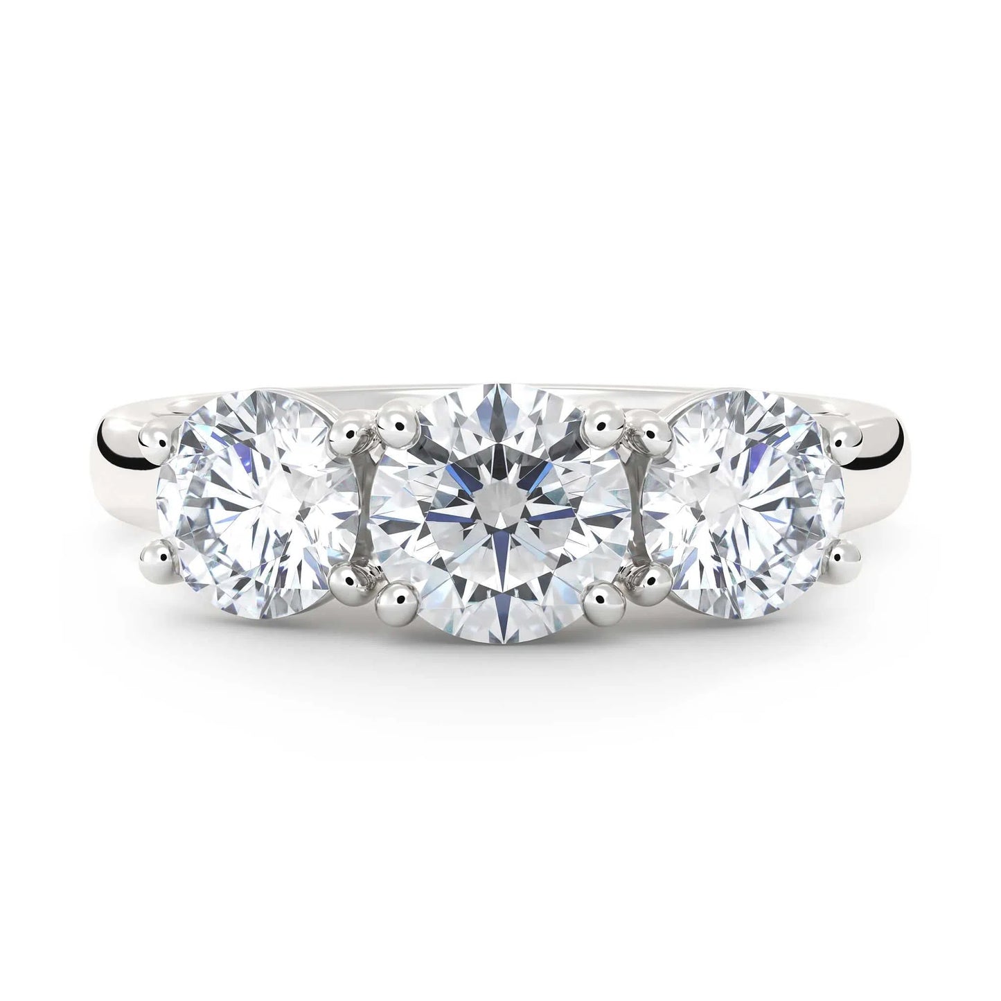 Suokko Timanttikorut -timanttisormus valkokultaa, jossa istutettuna 3 timanttia. Tuotekoodi KR18445BR70