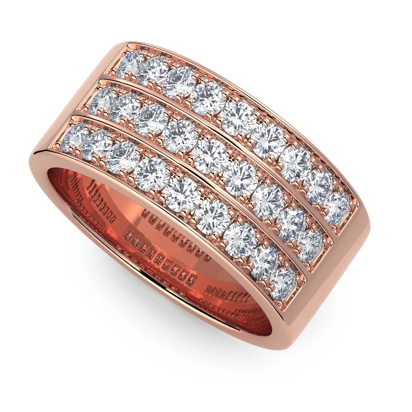 Suokko Timanttikorut -timanttisormus rosakultaa, jossa istutettuna 27 timanttia. Tuotekoodi KR18493