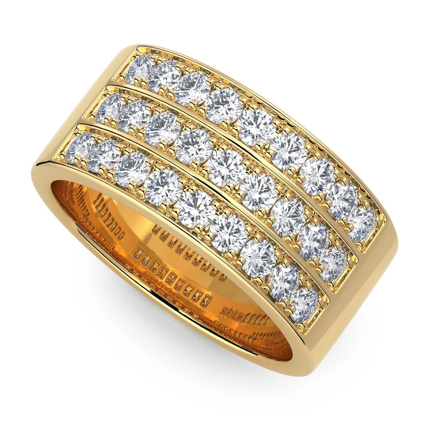 Suokko Timanttikorut -timanttisormus keltakultaa, jossa istutettuna 27 timanttia. Tuotekoodi KR18493