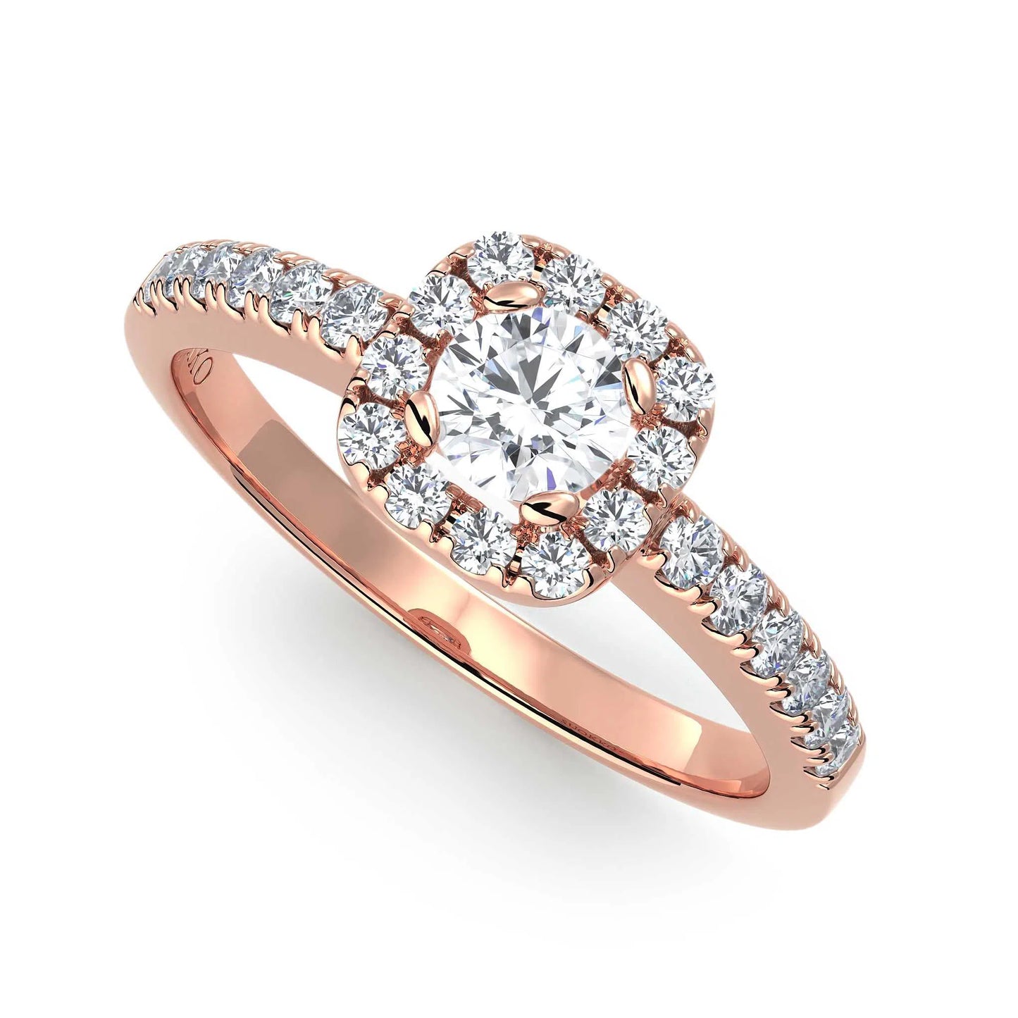 Suokko Timanttikorut -timanttisormus rosakultaa, jossa istutettuna 25 timanttia. Tuotekoodi KR18530BR30