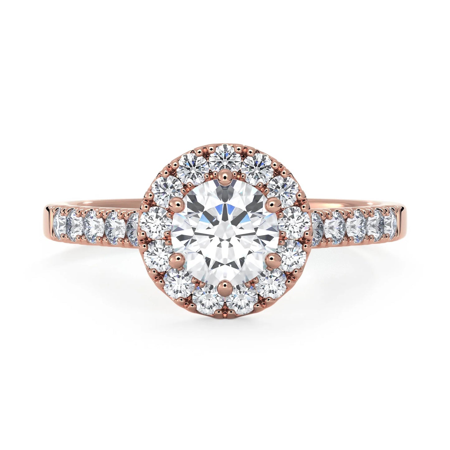 Suokko Timanttikorut -timanttisormus rosakultaa, jossa istutettuna 24 timanttia. Tuotekoodi KR18564BR50