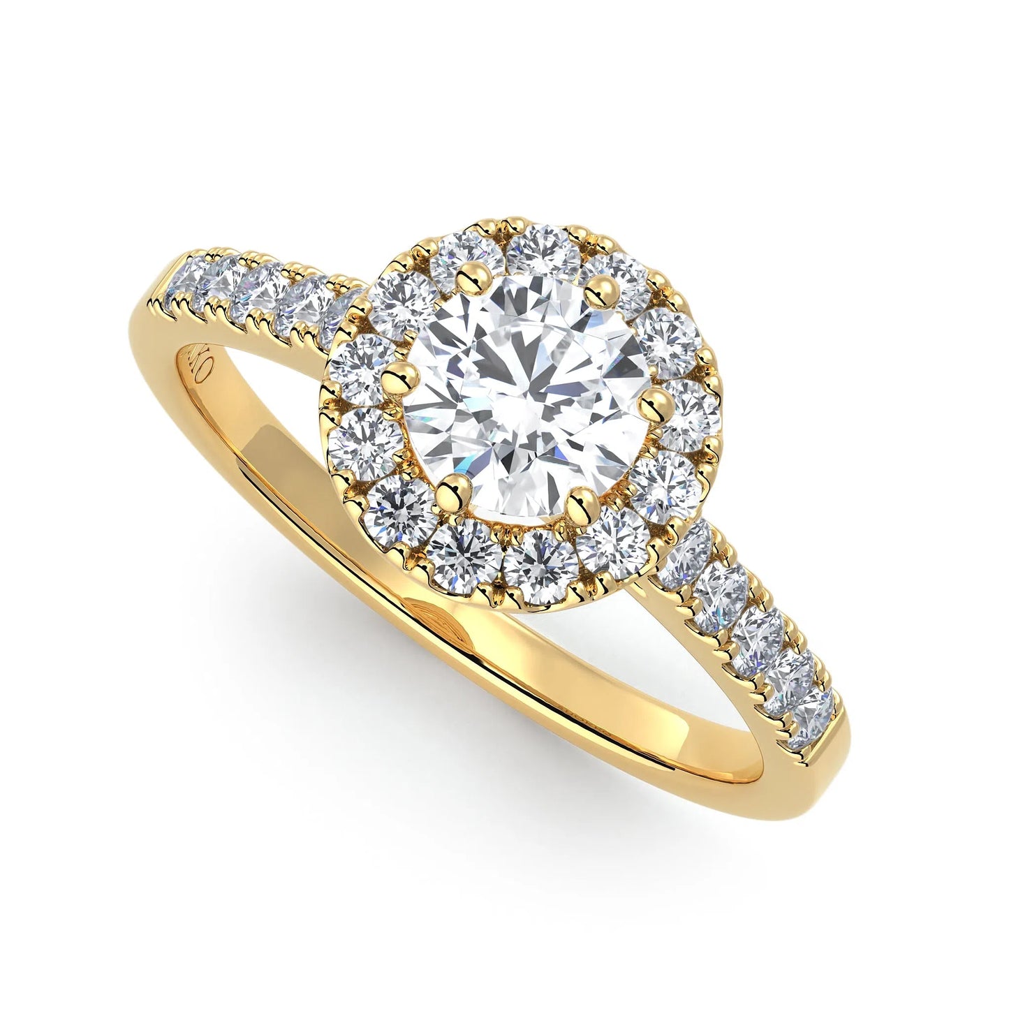 Suokko Timanttikorut -timanttisormus keltakultaa, jossa istutettuna 24 timanttia. Tuotekoodi KR18564BR50