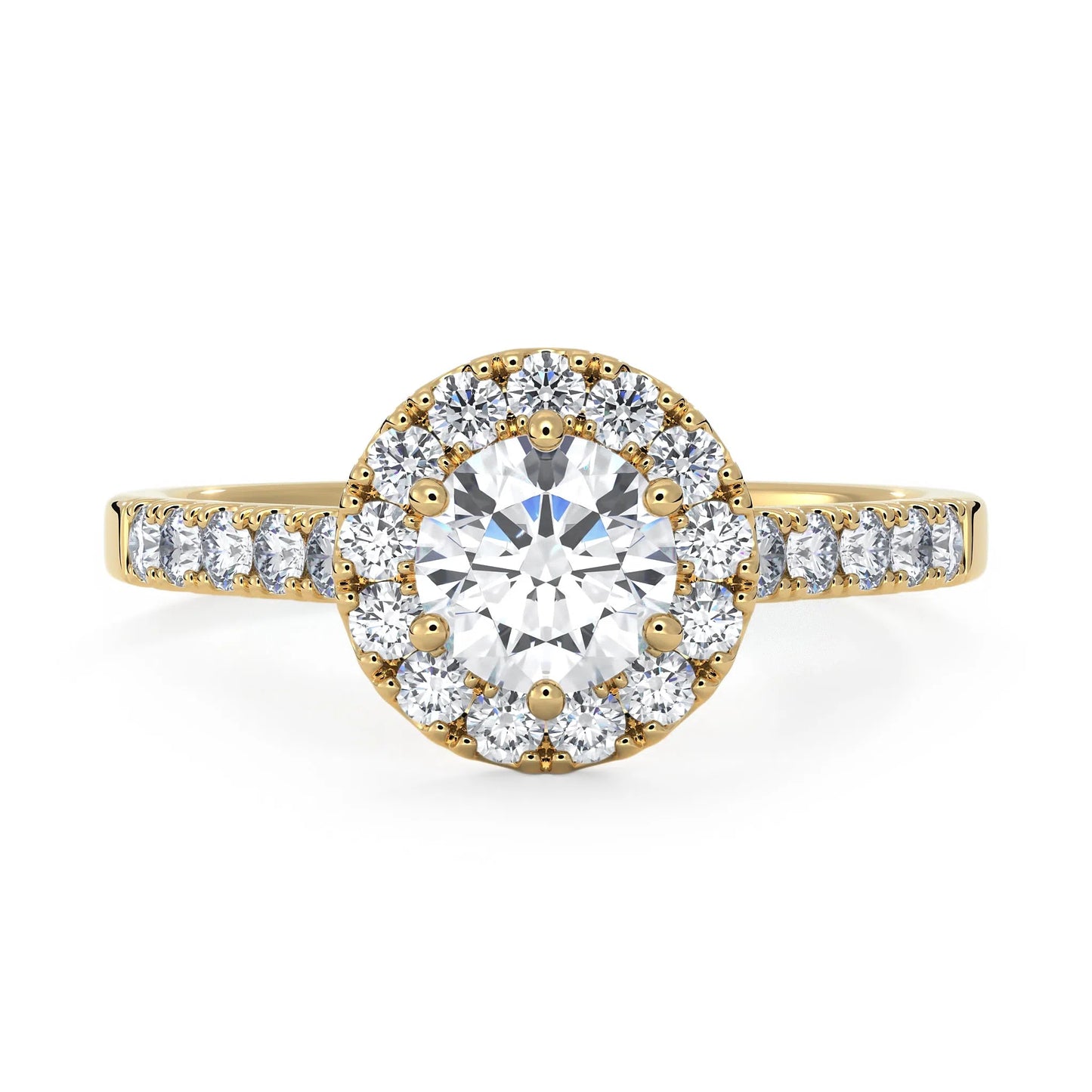 Suokko Timanttikorut -timanttisormus keltakultaa, jossa istutettuna 24 timanttia. Tuotekoodi KR18564BR50