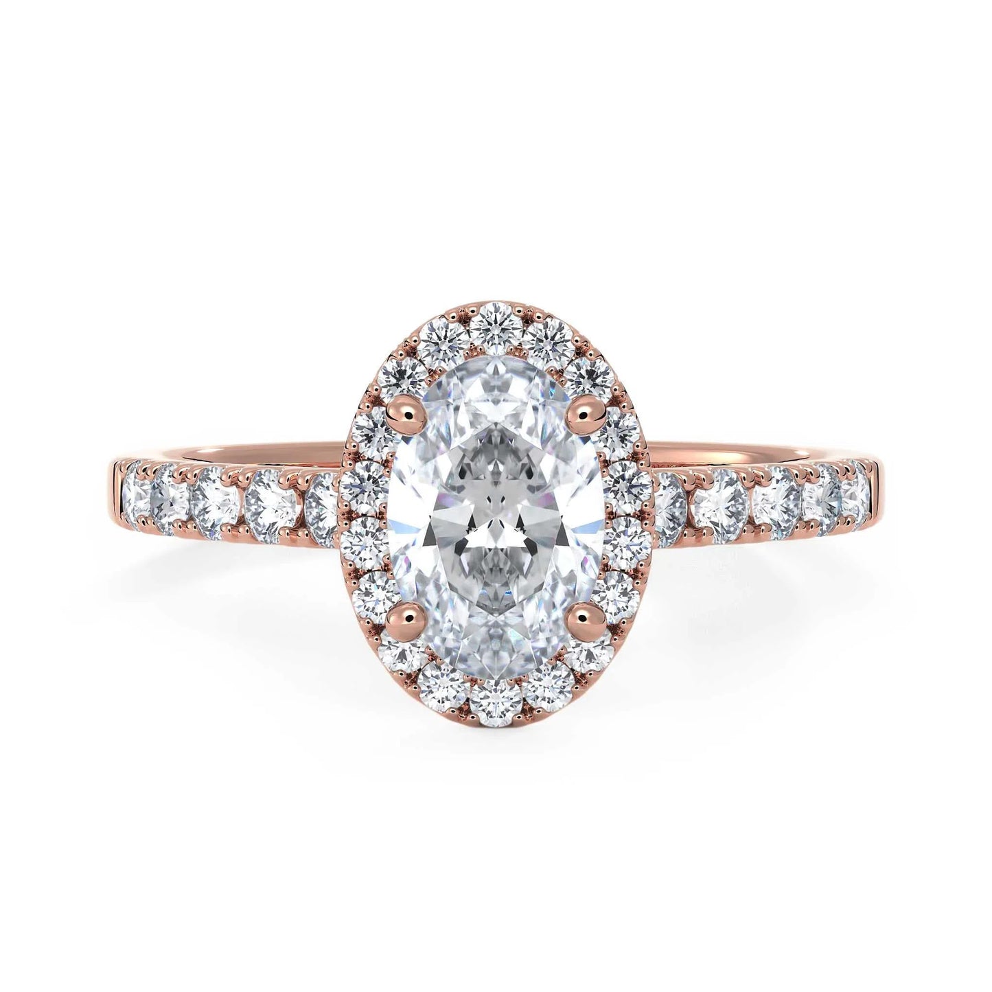 Suokko Timanttikorut -timanttisormus rosakultaa, jossa istutettuna 29 timanttia. Tuotekoodi KR18630OV7.5X5