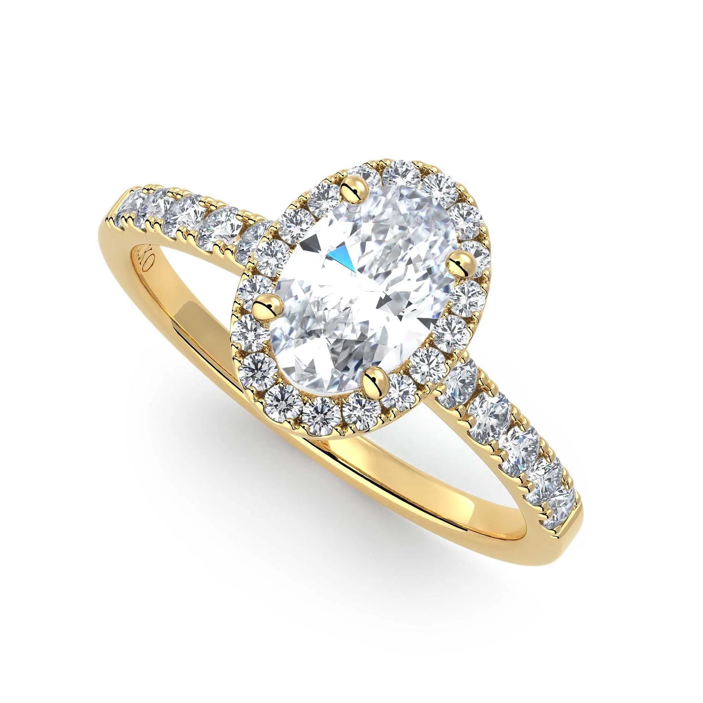 Suokko Timanttikorut -timanttisormus keltakultaa, jossa istutettuna 29 timanttia. Tuotekoodi KR18630OV7.5X5