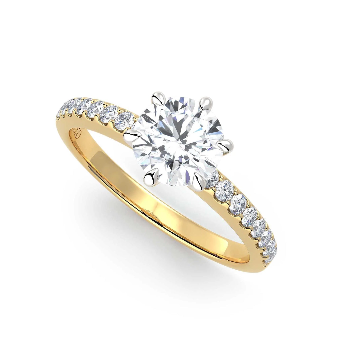 Suokko Timanttikorut -timanttisormus keltakultaa, jossa istutettuna 17 timanttia. Tuotekoodi KR19027BR90