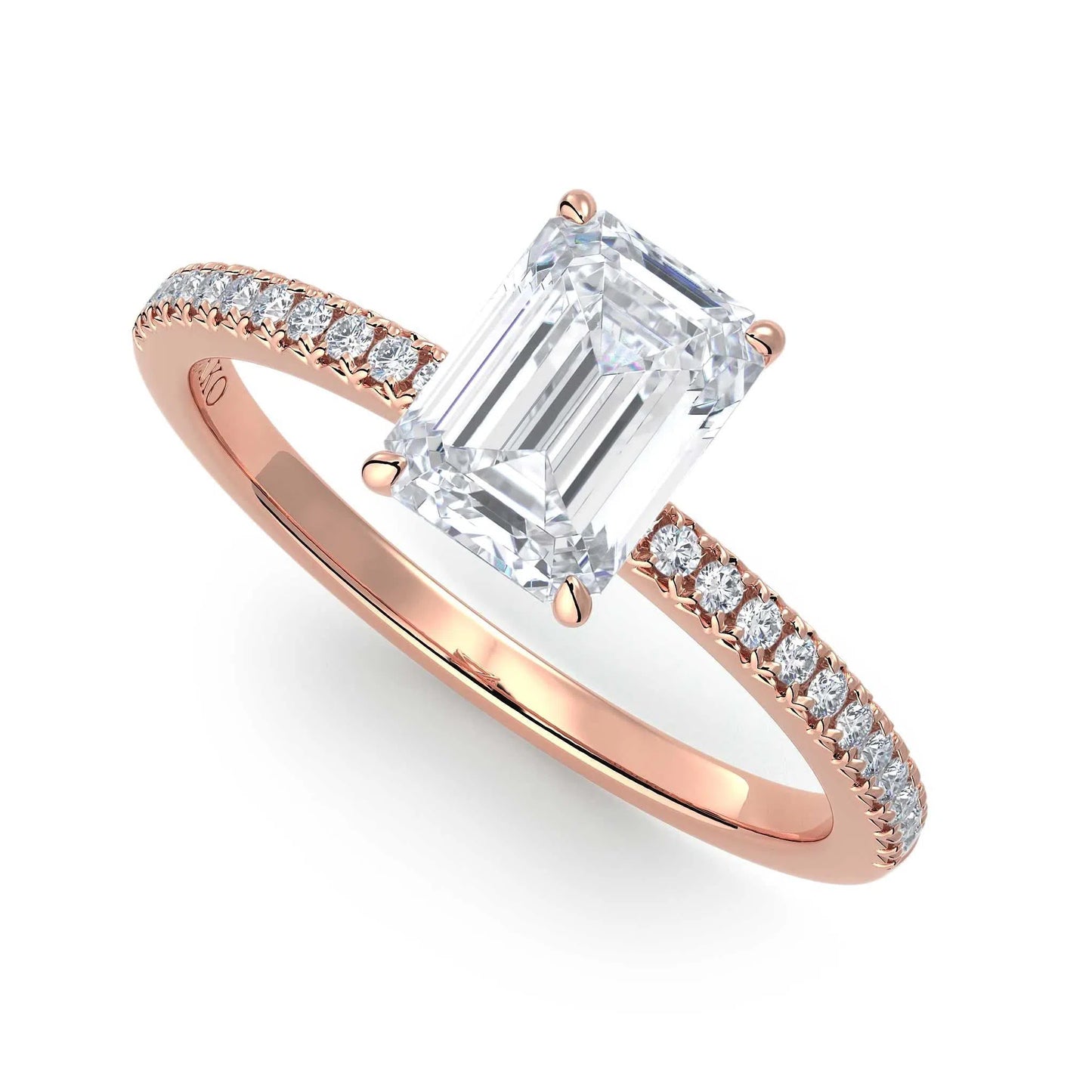 Suokko Timanttikorut -timanttisormus rosakultaa, jossa istutettuna 25 timanttia. Tuotekoodi KR19037EC100