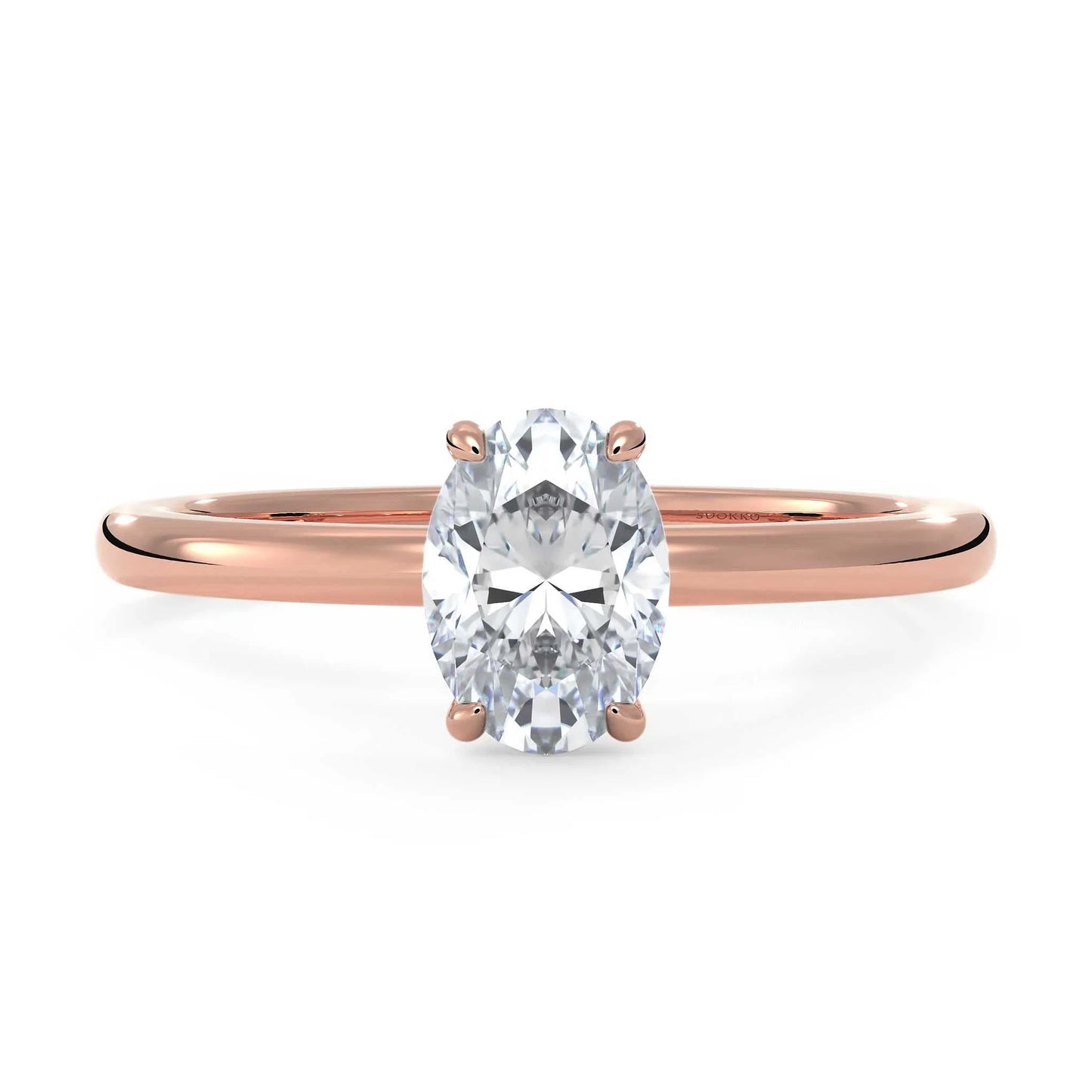 Suokko Timanttikorut -timanttisormus rosakultaa, jossa istutettuna yksi timantti. Tuotekoodi KR19041OV100