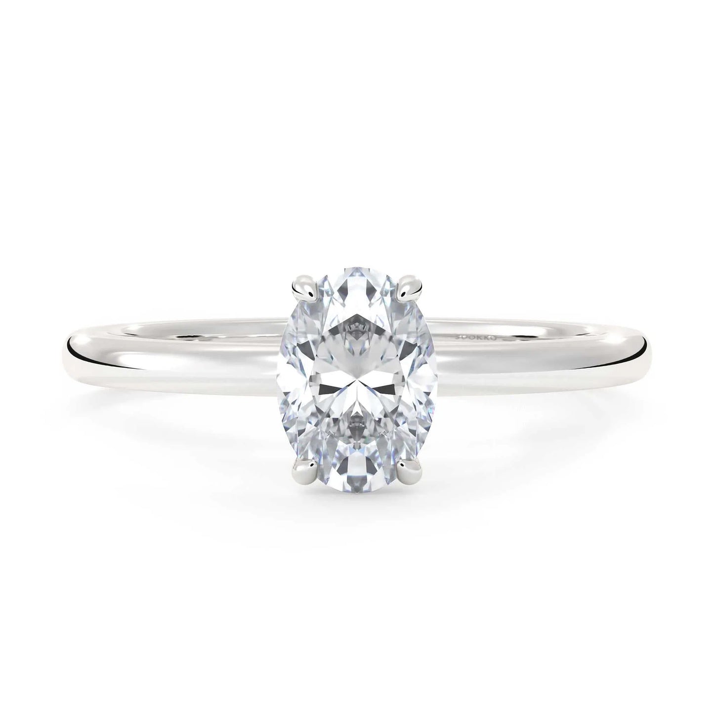 Suokko Timanttikorut -timanttisormus valkokultaa, jossa istutettuna yksi timantti. Tuotekoodi KR19041OV100