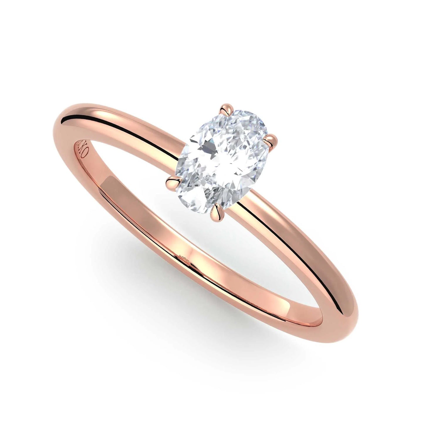 Suokko Timanttikorut -timanttisormus rosakultaa, jossa istutettuna yksi timantti. Tuotekoodi KR19041OV50