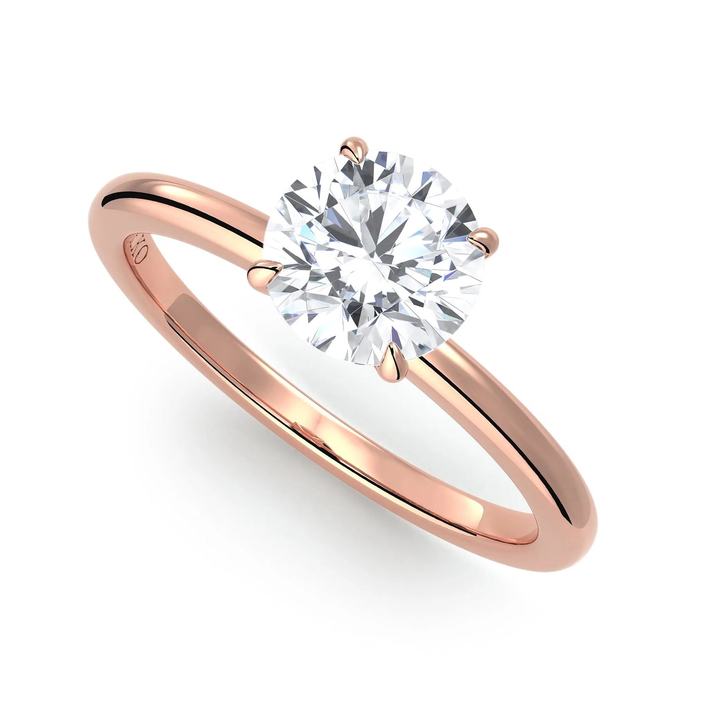 Suokko Timanttikorut -timanttisormus rosakultaa, jossa istutettuna yksi timantti. Tuotekoodi KR19042BR100