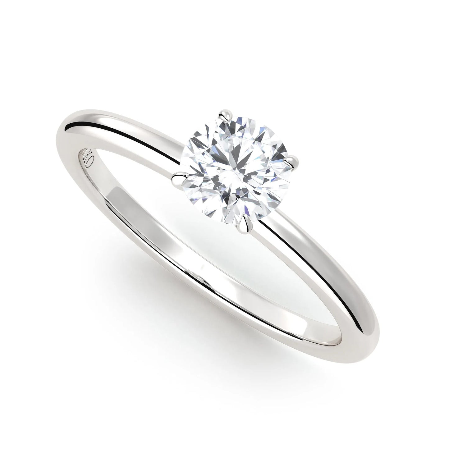 Suokko Timanttikorut -timanttisormus valkokultaa, jossa istutettuna yksi timantti. Tuotekoodi KR19042BR50