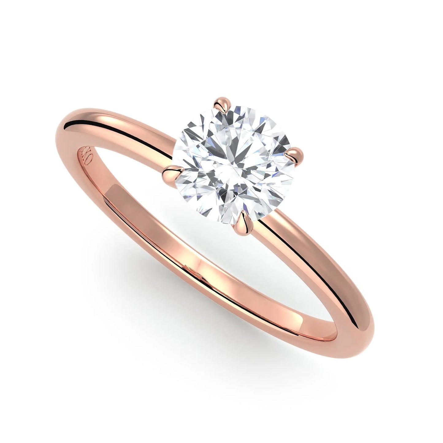 Suokko Timanttikorut -timanttisormus rosakultaa, jossa istutettuna yksi timantti. Tuotekoodi KR19042BR75