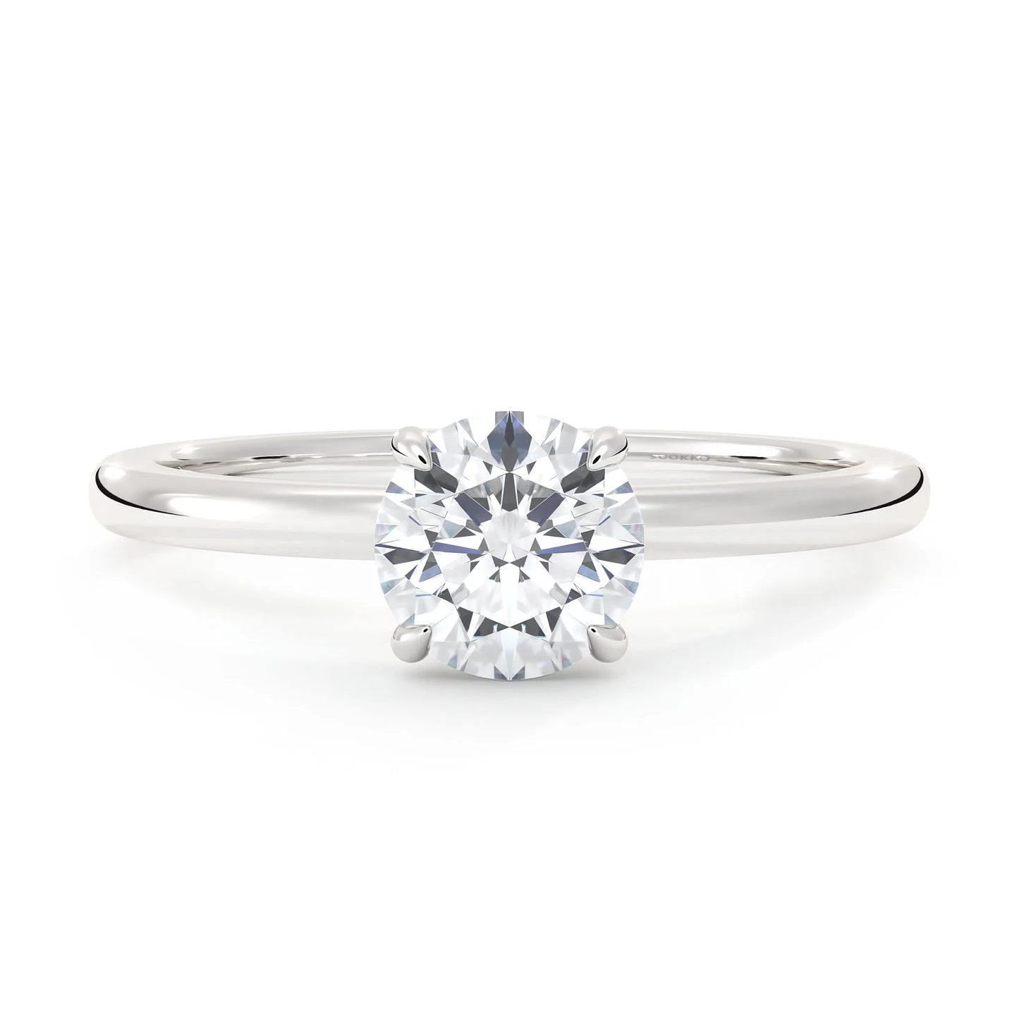 Suokko Timanttikorut -timanttisormus valkokultaa, jossa istutettuna yksi timantti. Tuotekoodi KR19042BR75