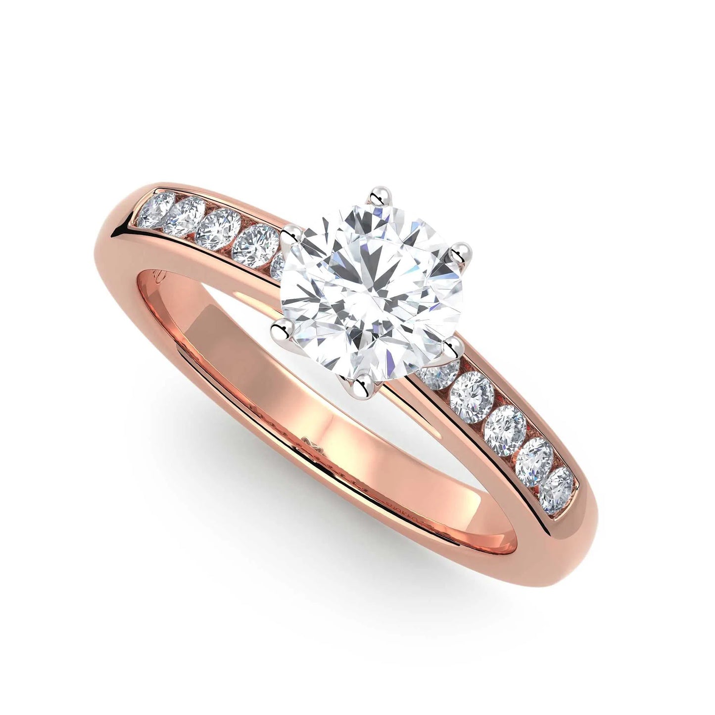 Suokko Timanttikorut -timanttisormus rosakultaa, jossa istutettuna 11 timanttia. Tuotekoodi KR19558BR100