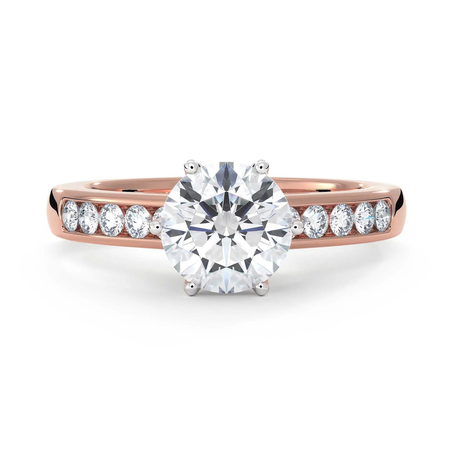 Suokko Timanttikorut -timanttisormus rosakultaa, jossa istutettuna 11 timanttia. Tuotekoodi KR19558BR170