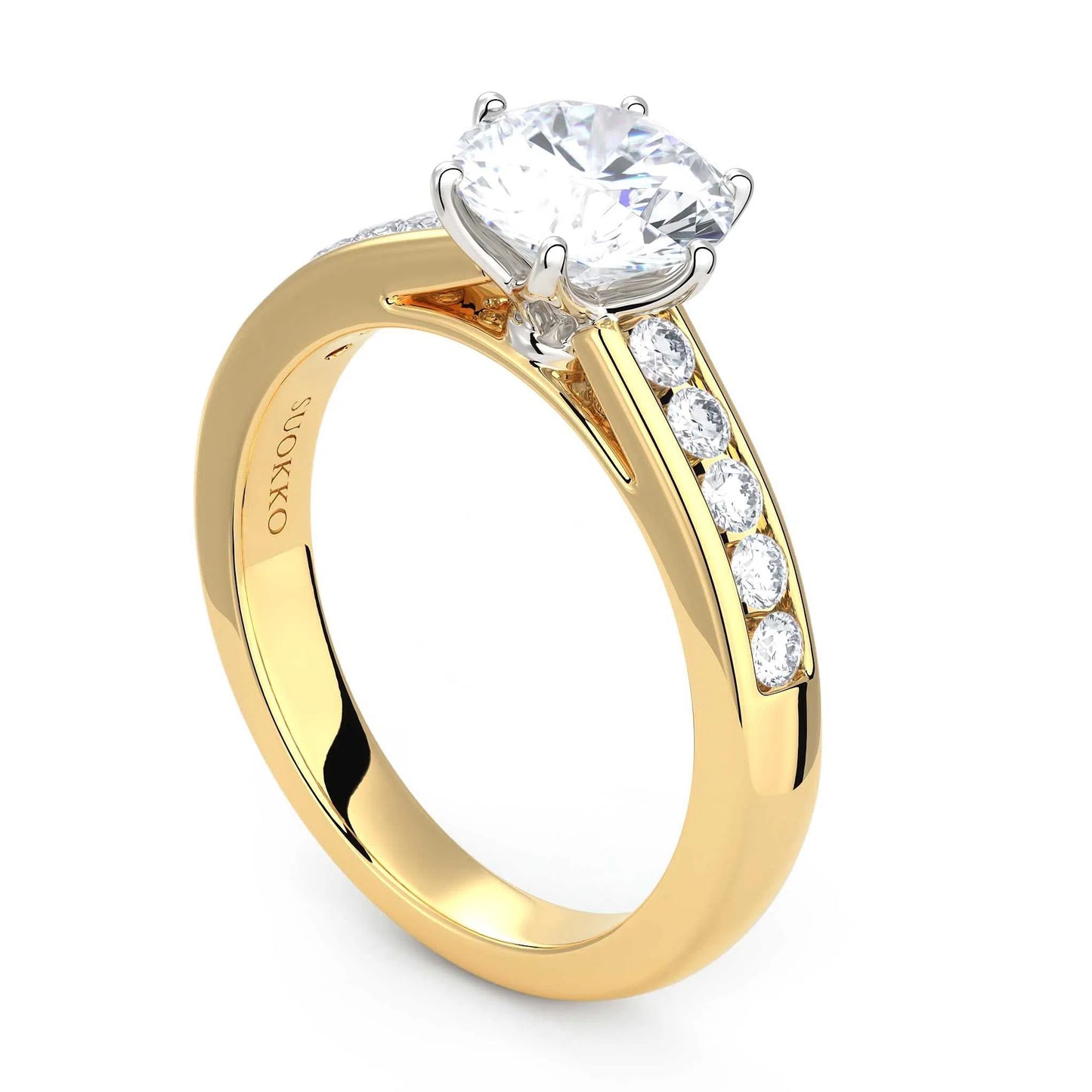 Suokko Timanttikorut -timanttisormus keltakultaa, jossa istutettuna 11 timanttia. Tuotekoodi KR19558BR170