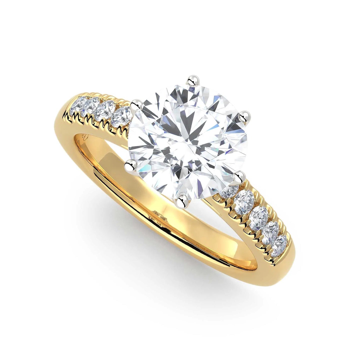 Suokko Timanttikorut -timanttisormus keltakultaa, jossa istutettuna 11 timanttia. Tuotekoodi KR19559BR250