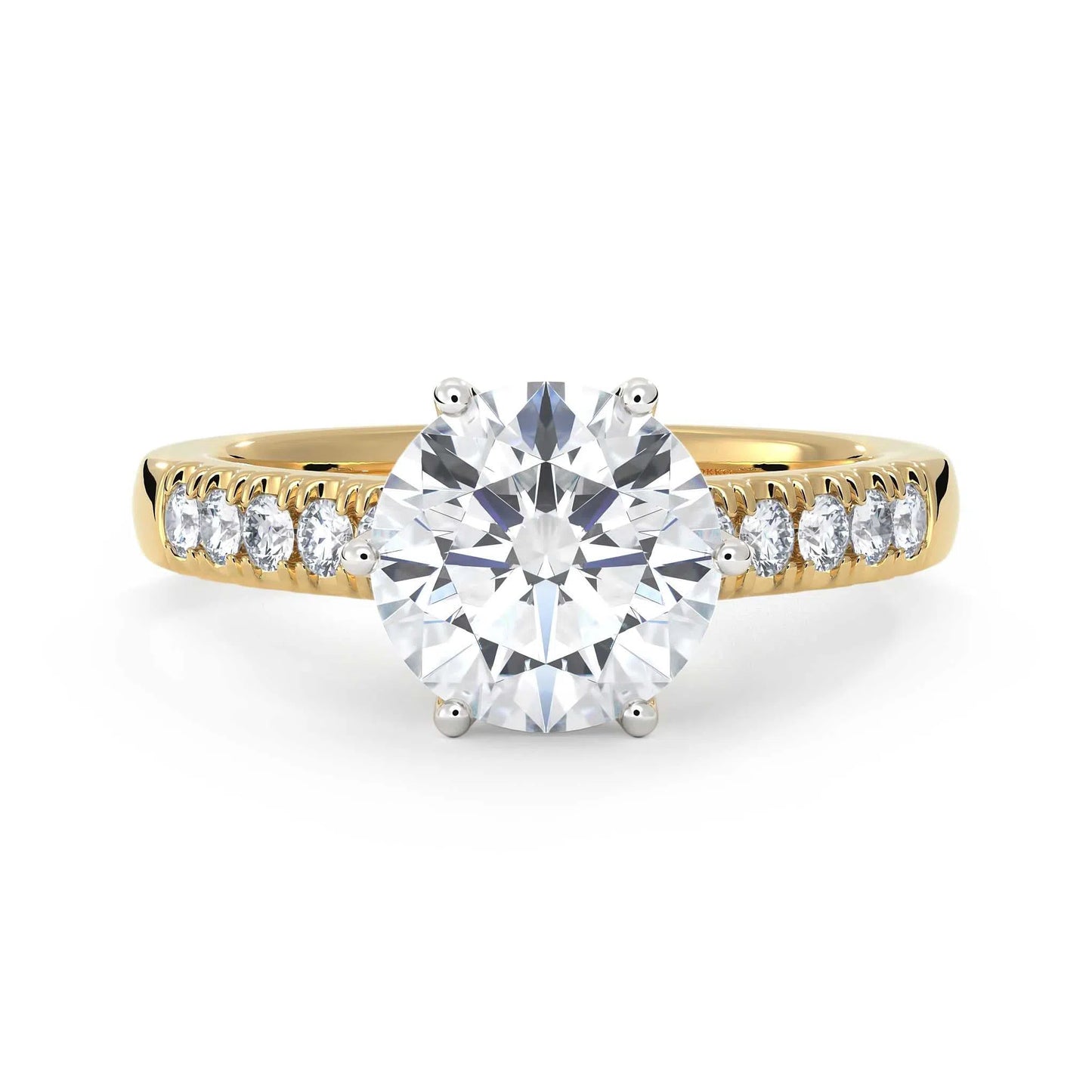 Suokko Timanttikorut -timanttisormus keltakultaa, jossa istutettuna 11 timanttia. Tuotekoodi KR19559BR250