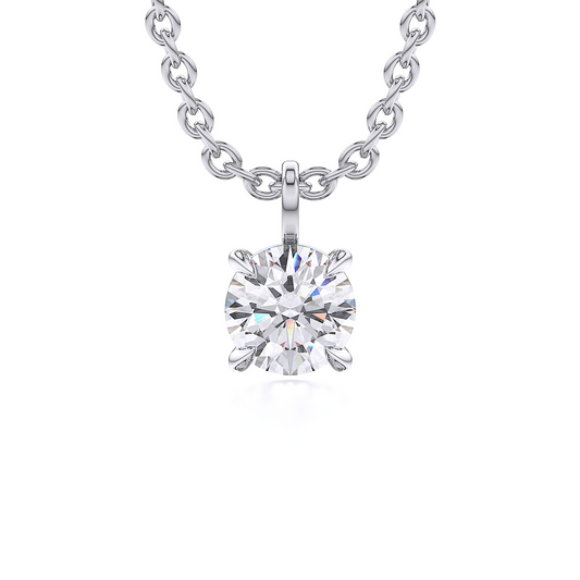 Suokko Timanttikorut -kaulakoru valkokultaa, jossa istutettuna 1 timantti. Tuotekoodi SP075BR15