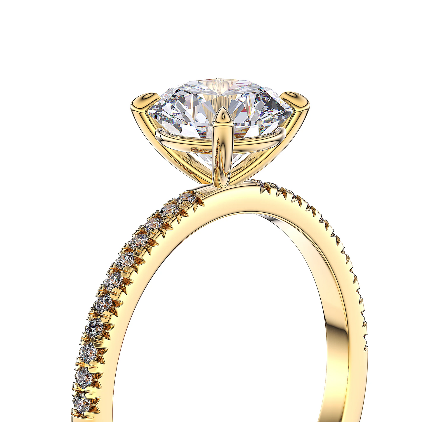 Suokko Timanttikorut -timanttisormus keltakultaa, jossa istutettuna 23 timanttia. Tuotekoodi SR002BR150