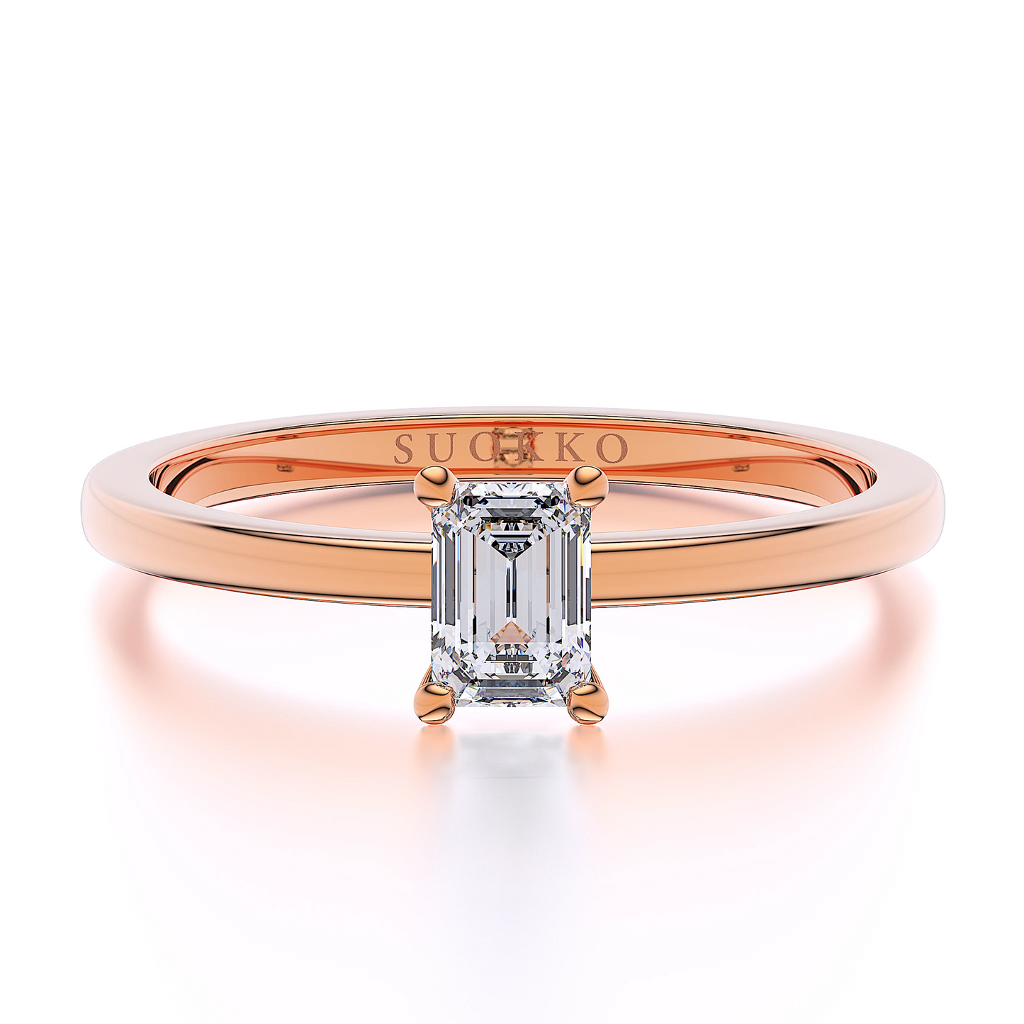 Suokko Timanttikorut -timanttisormus ruusukultaa, jossa istutettuna 1 timantti. Tuotekoodi SR005EM50