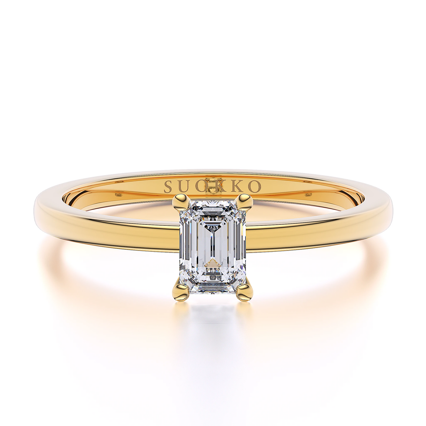 Suokko Timanttikorut -timanttisormus keltakultaa, jossa istutettuna 1 timantti. Tuotekoodi SR005EM50