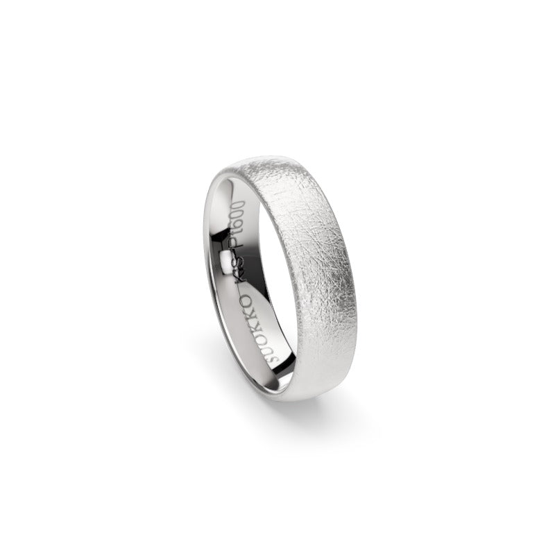 Laine – platinainen sormus, edestä