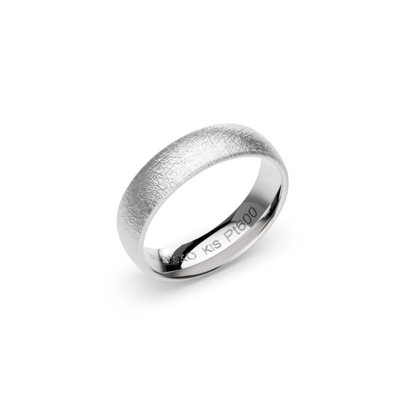 Laine – platinainen sormus, sivulta