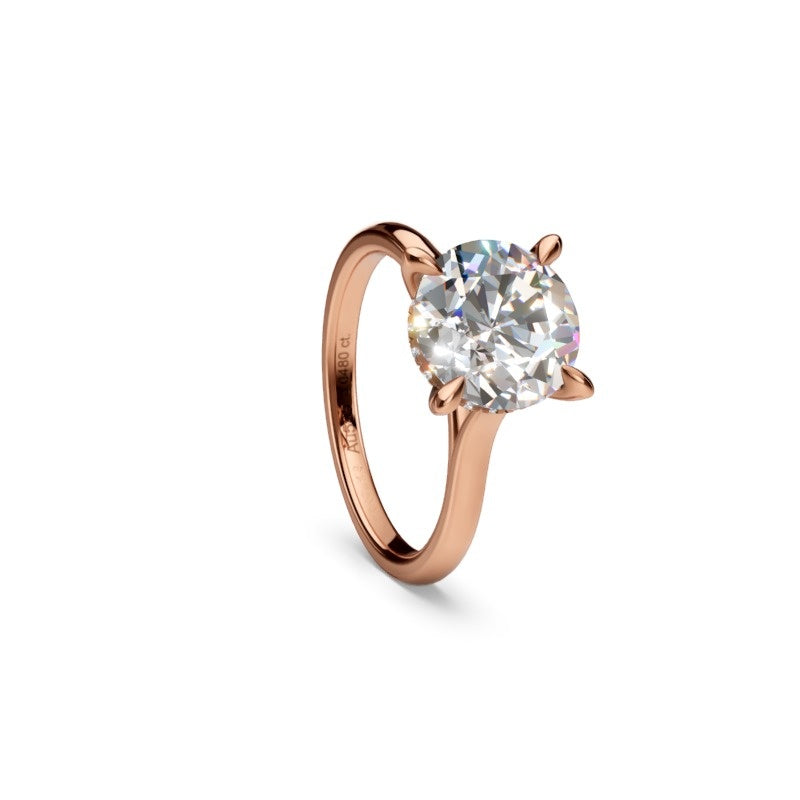 Amanda S A BR300 17 – ruusukultainen solitaire-sormus