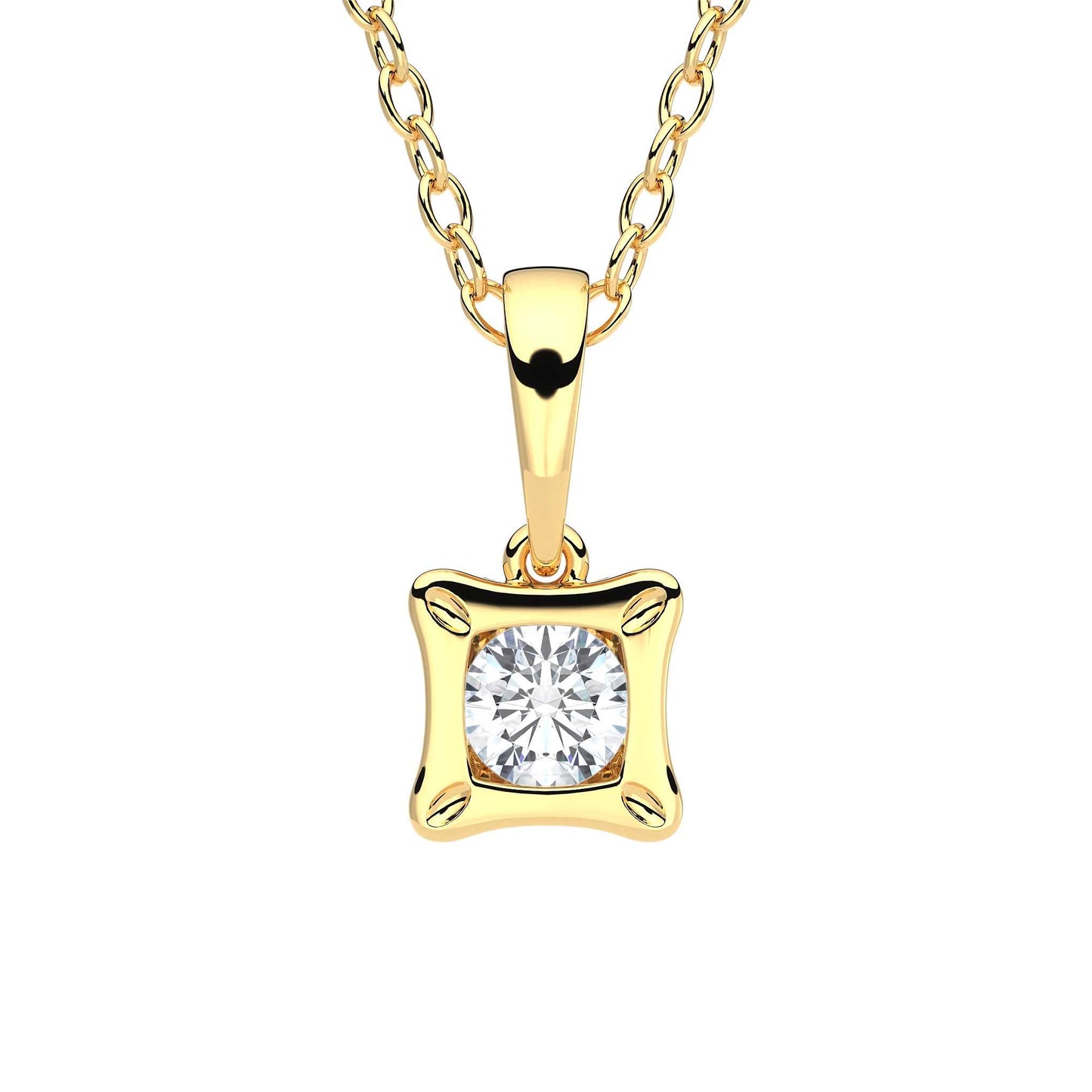 Suokko Timanttikorut -riipus keltakultaa, jossa istutettuna yksi timantti. Tuotekoodi KP05922