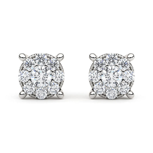 Suokko Timanttikorut -timanttikorvakorut valkokultaa, jossa istutettuna 18 timanttia. Tuotekoodi KE05464DM50