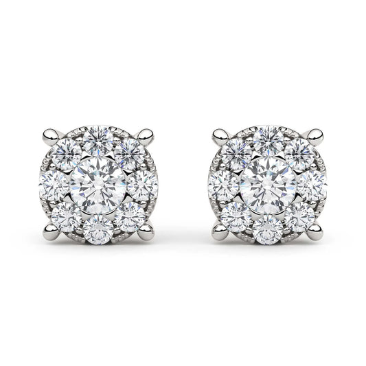 Suokko Timanttikorut -timanttikorvakorut valkokultaa, jossa istutettuna 18 timanttia. Tuotekoodi KE05464DM75