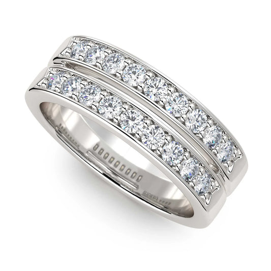 Suokko Timanttikorut -timanttisormus valkokultaa, jossa istutettuna 18 timanttia. Tuotekoodi KR09134