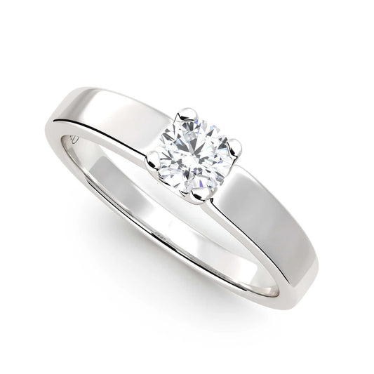 Suokko Timanttikorut -timanttisormus valkokultaa, jossa istutettuna yksi timantti. Tuotekoodi KR09175BR27