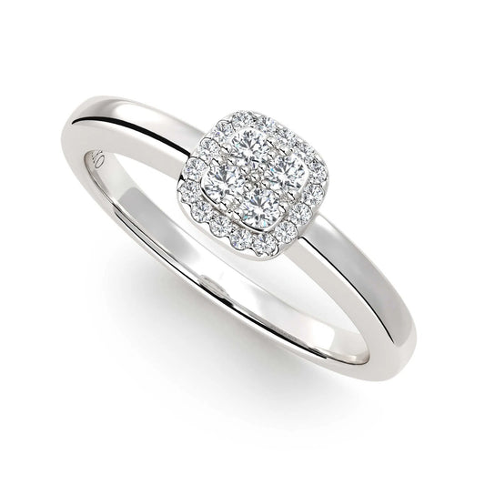 Suokko Timanttikorut -timanttisormus valkokultaa, jossa istutettuna 20 timanttia. Tuotekoodi KR11624A5