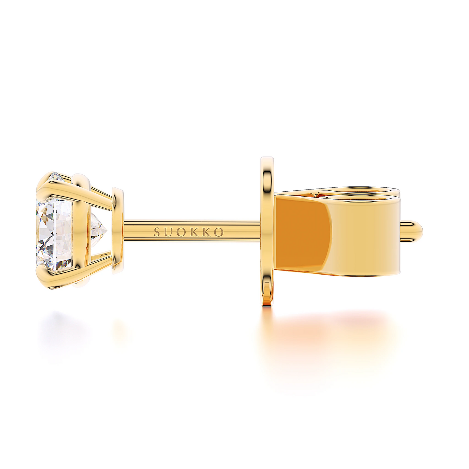 Suokko Timanttikorut -korvakorut keltakultaa, joissa istutettuna 2 timanttia. Tuotekoodi SE081BR30