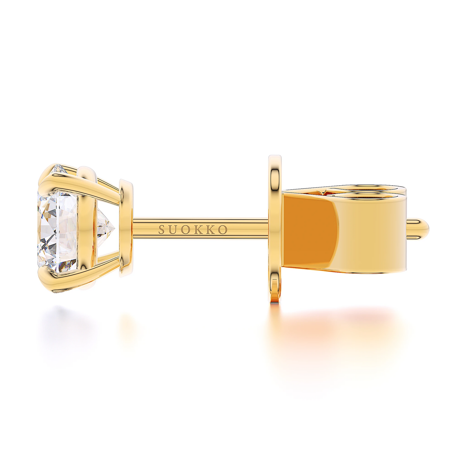 Suokko Timanttikorut -korvakorut keltakultaa, joissa istutettuna 2 timanttia. Tuotekoodi SE082BR40