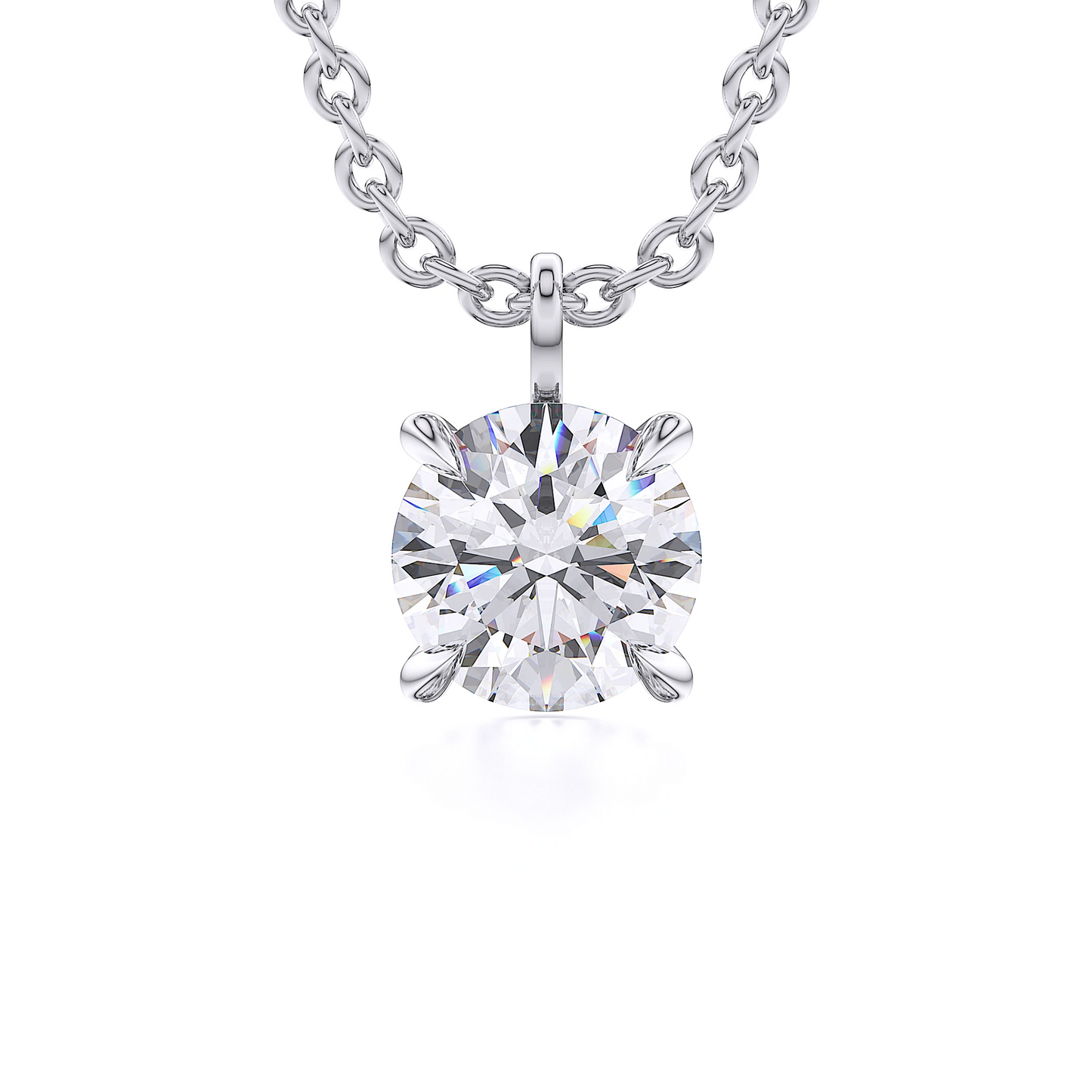 Suokko Timanttikorut -kaulakoru valkokultaa, jossa istutettuna 1 timantti. Tuotekoodi SP077BR30