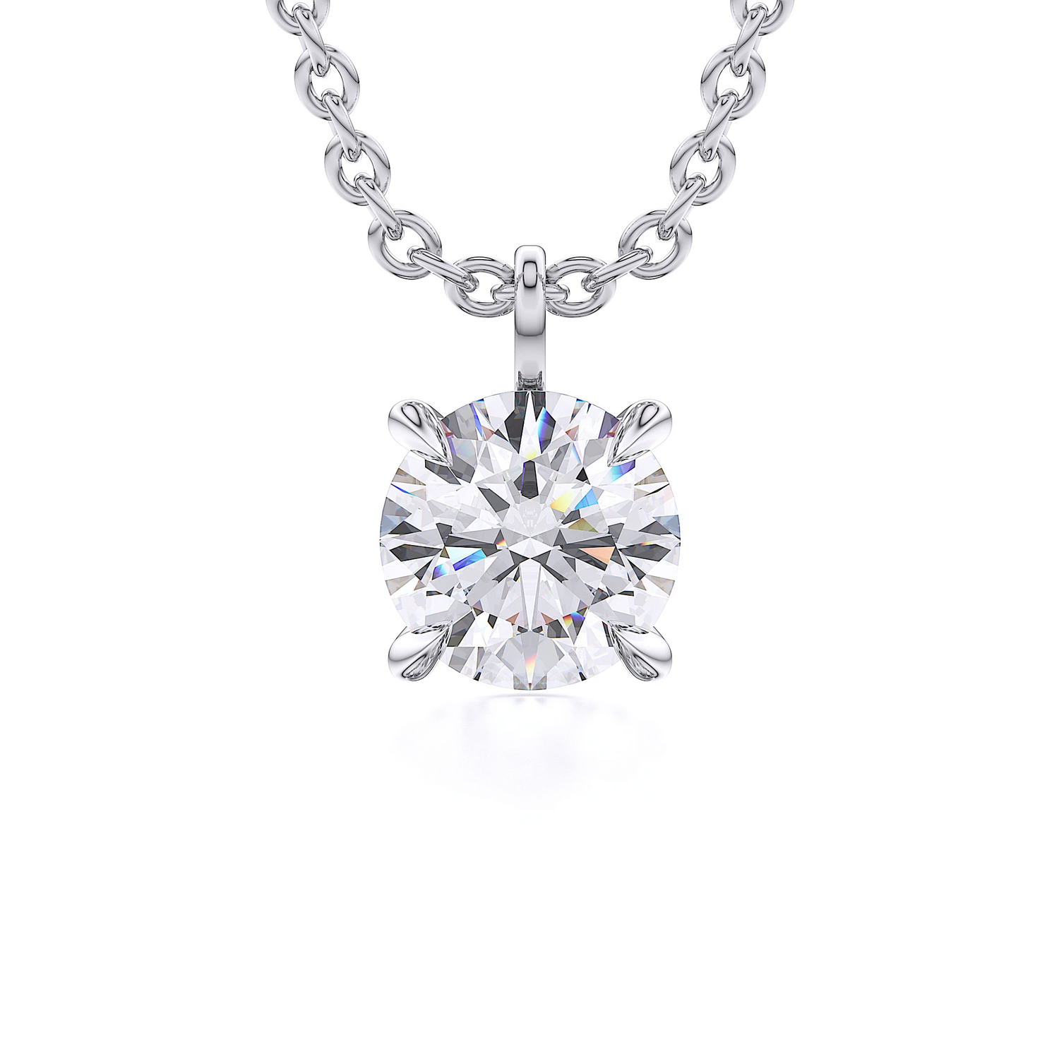 Suokko Timanttikorut -kaulakoru valkokultaa, jossa istutettuna 1 timantti. Tuotekoodi SP077BR30