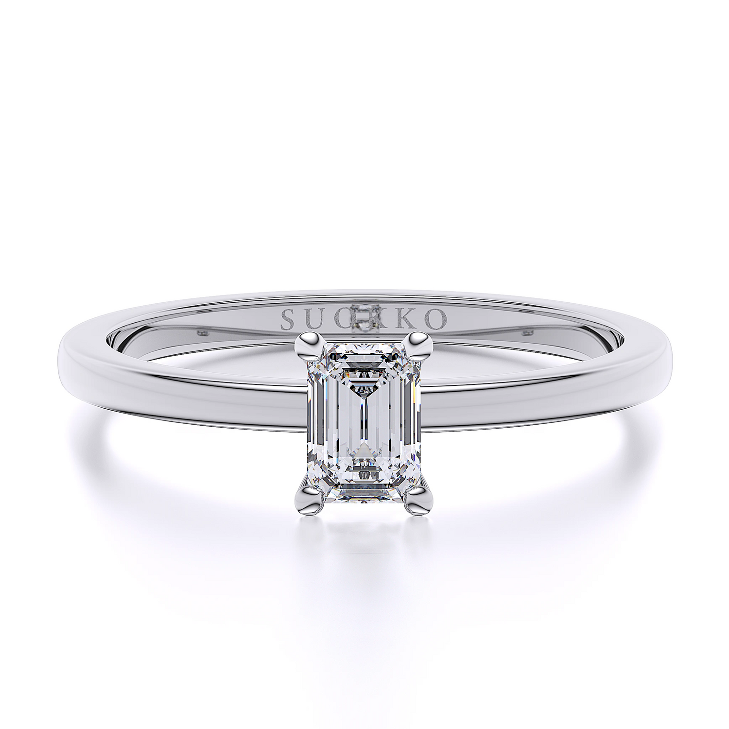 Suokko Timanttikorut -timanttisormus valkokultaa, jossa istutettuna 1 timantti. Tuotekoodi SR005EM50