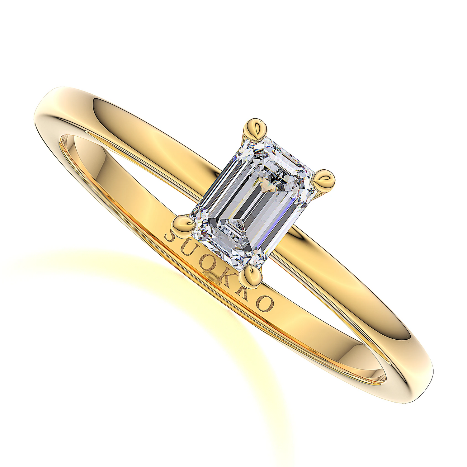 Suokko Timanttikorut -timanttisormus keltakultaa, jossa istutettuna 1 timantti. Tuotekoodi SR005EM50