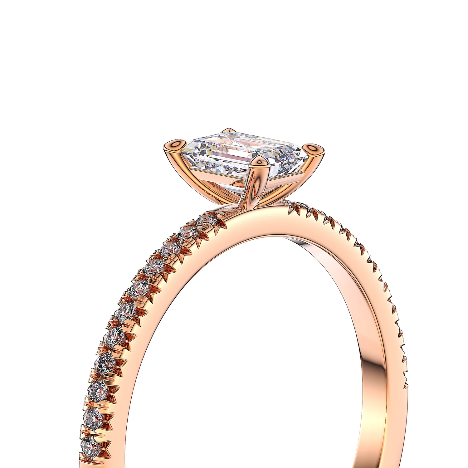 Suokko Timanttikorut -timanttisormus ruusukultaa, jossa istutettuna 23 timanttia. Tuotekoodi SR006EM50