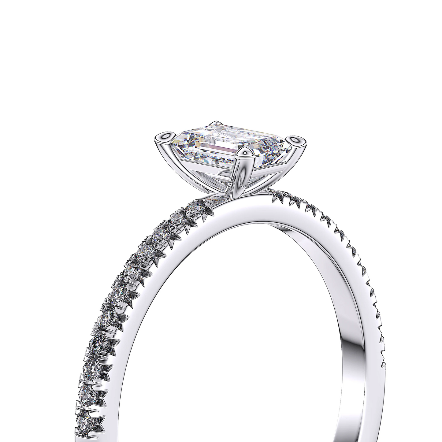 Suokko Timanttikorut -timanttisormus valkokultaa, jossa istutettuna 23 timanttia. Tuotekoodi SR006EM50